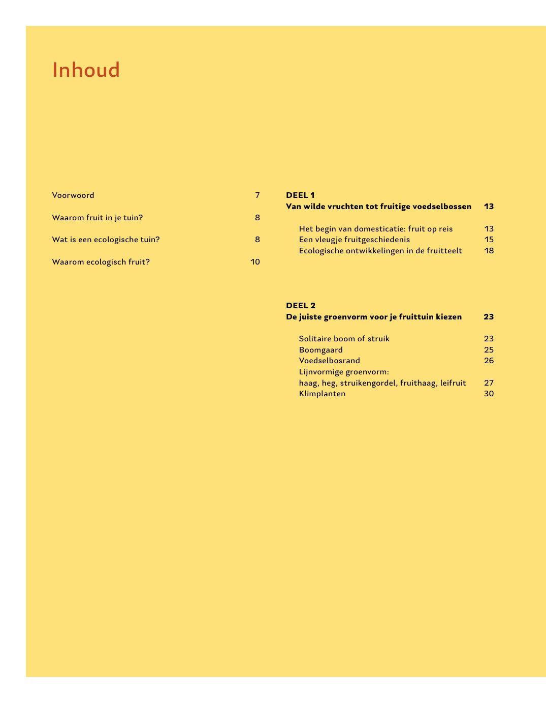 Pagina uit Fruit in de tuin: Inhoud (deel 1 tot 6)
