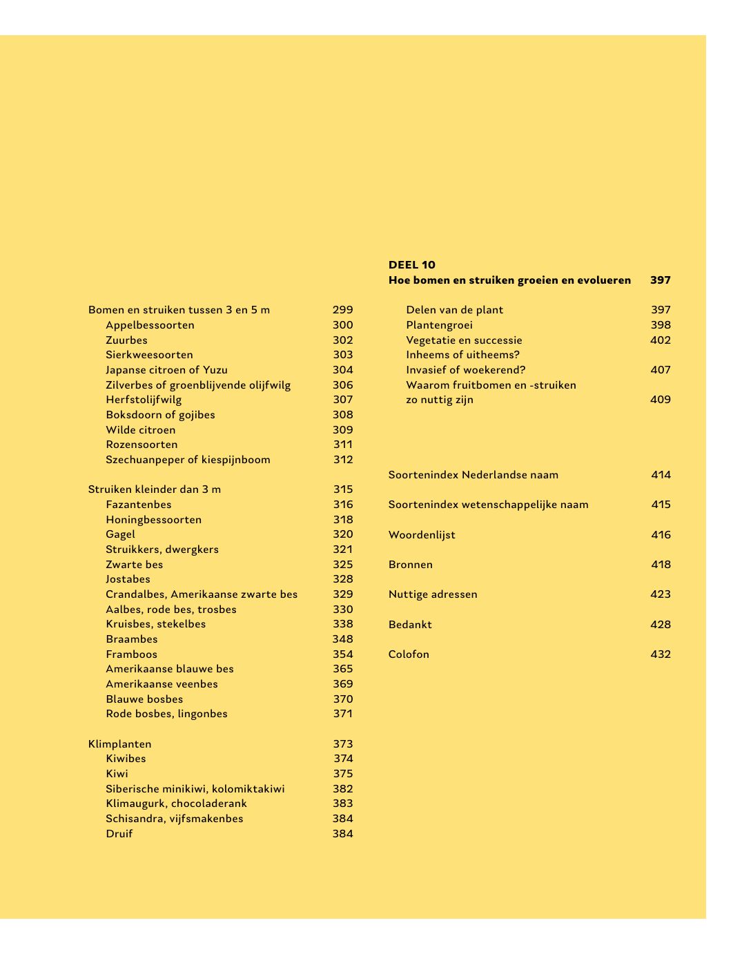 Pagina uit Fruit in de tuin: Inhoud (deel 7 tot 10)