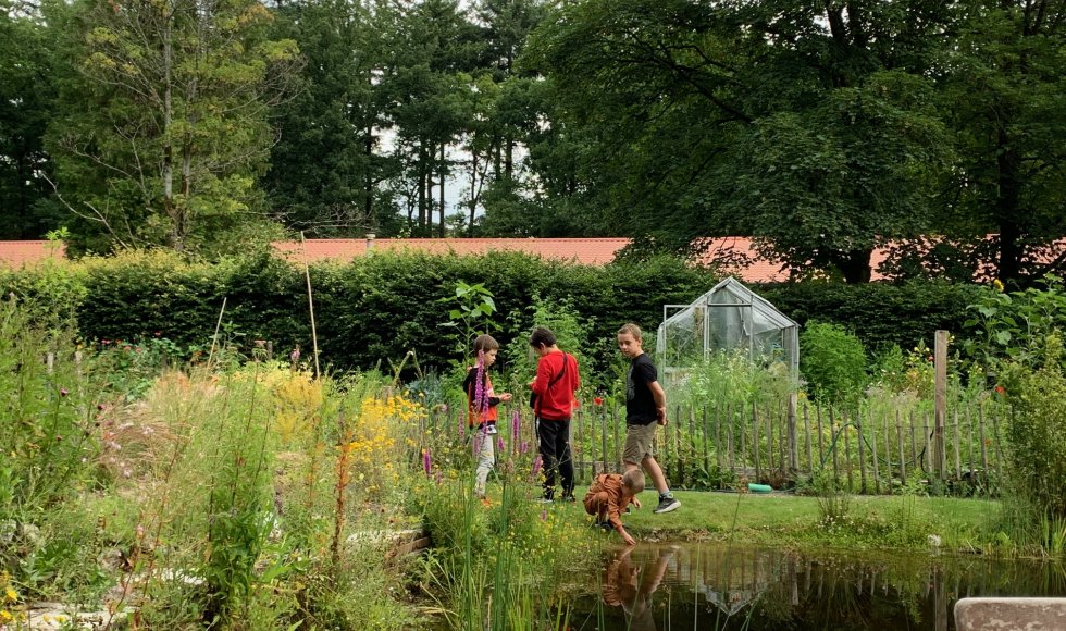 ecotuin met vijver in Austerlitz