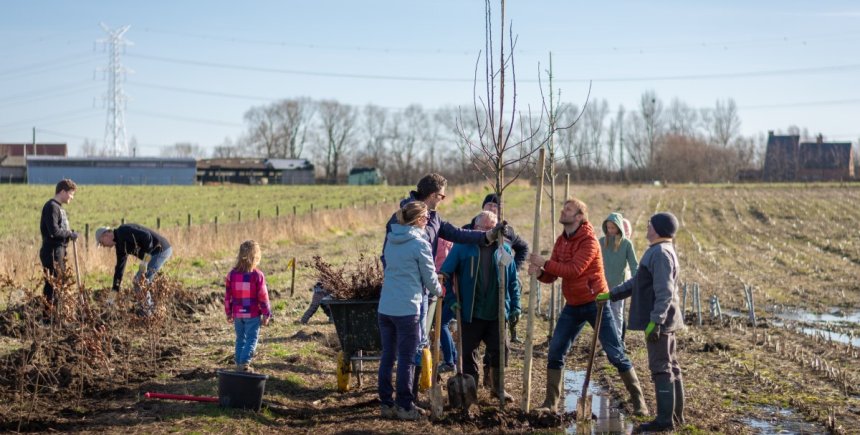 Aanplant voedselbosrand Schelle