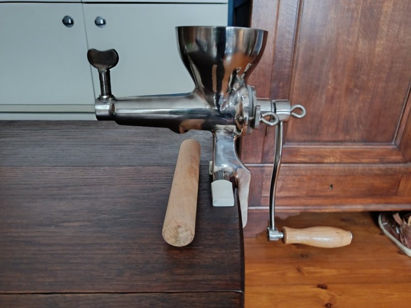 Handmatige roestvrij staal tarwegras/kruiden juicer ALS NIEUW