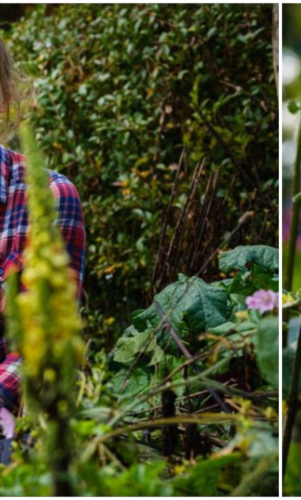 Tuinontwerpster Marleen werkt met onkruiden