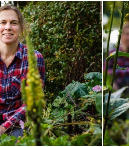 Tuinontwerpster Marleen werkt met onkruiden