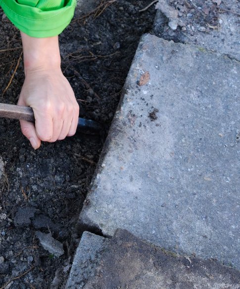 Tegelwippen met breekijzer