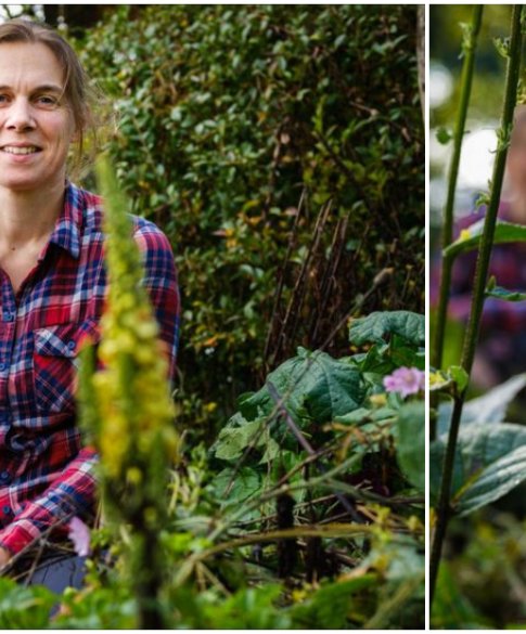 Tuinontwerpster Marleen werkt met onkruiden